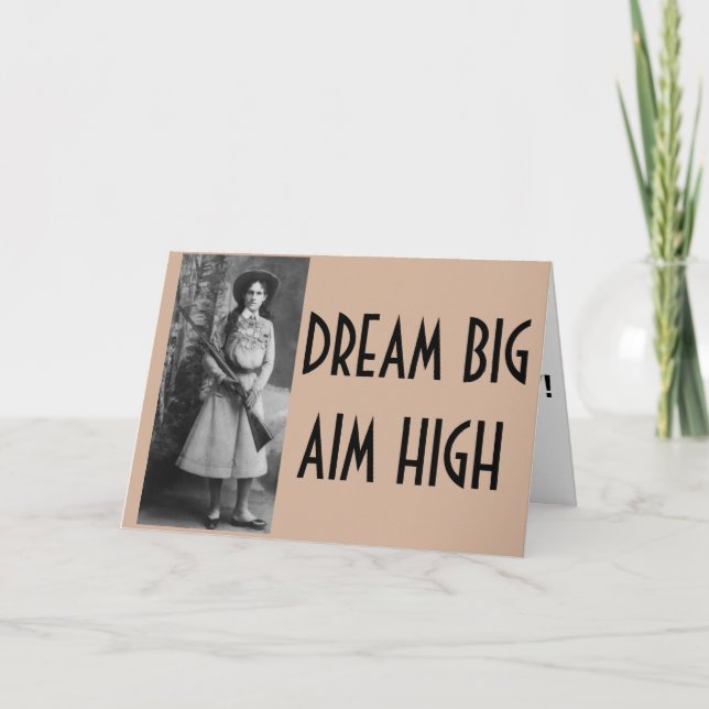 Tarjetas de vaca Annie Oakley Funny (Anverso)
