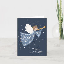Tarjetas de vacaciones Angel Navidades de la Paz e