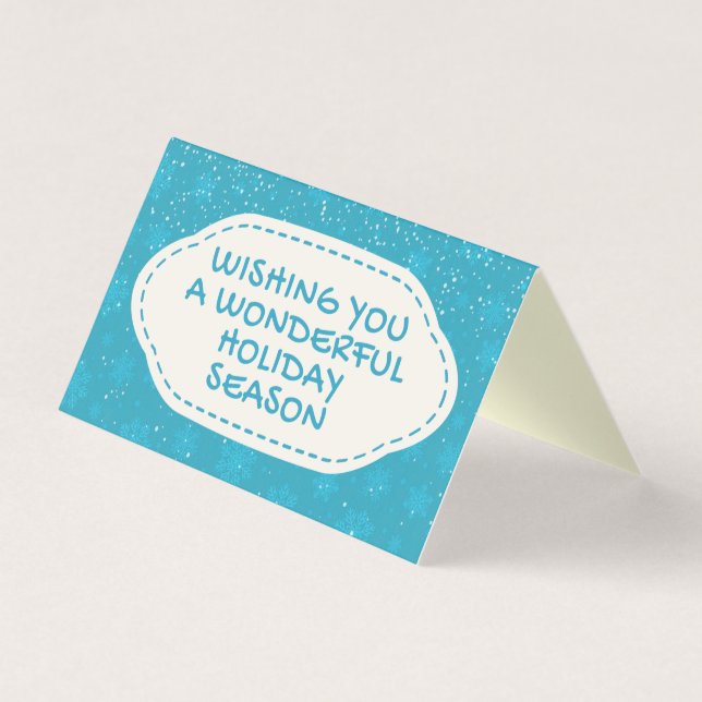 Tarjetas de vacaciones Blue Snowflake 25 Pack (Anverso)