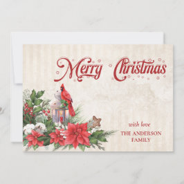 Tarjetas de vacaciones clásicas para Navidades con