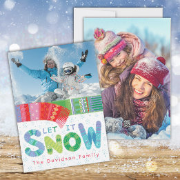 Tarjetas de vacaciones con fotos de nieve suave