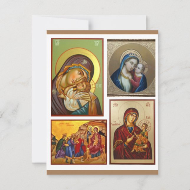 tarjetas de vacaciones con iconos de Epifanía (Anverso)