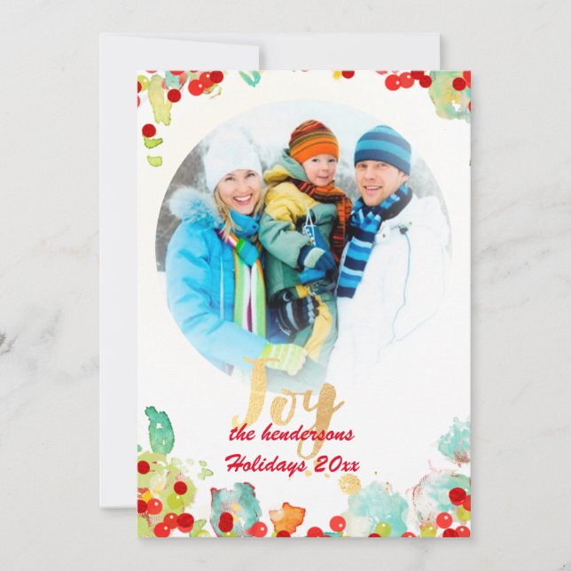 Tarjetas de vacaciones/corona de flores de PixDezi (Anverso)