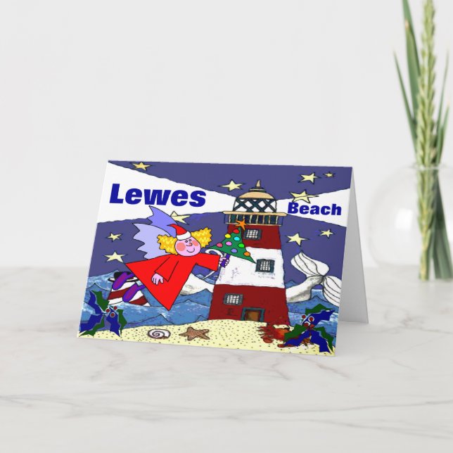 Tarjetas de vacaciones costeras Delaware (Anverso)
