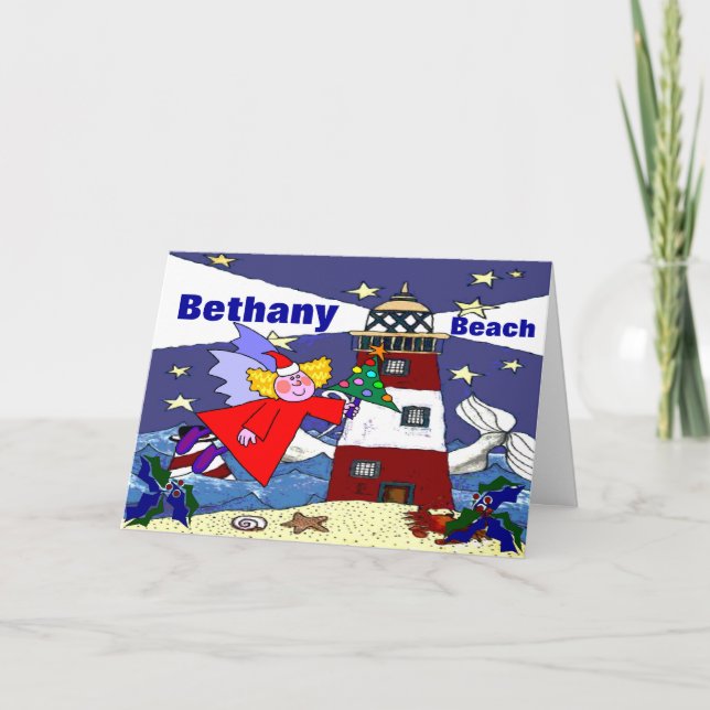 Tarjetas de vacaciones costeras Delaware (Anverso)