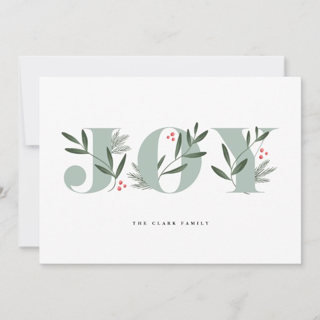 Tarjetas de vacaciones de alegría para los verdes  (Anverso)