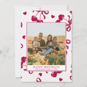 Tarjetas de vacaciones de amor de corazones rojos