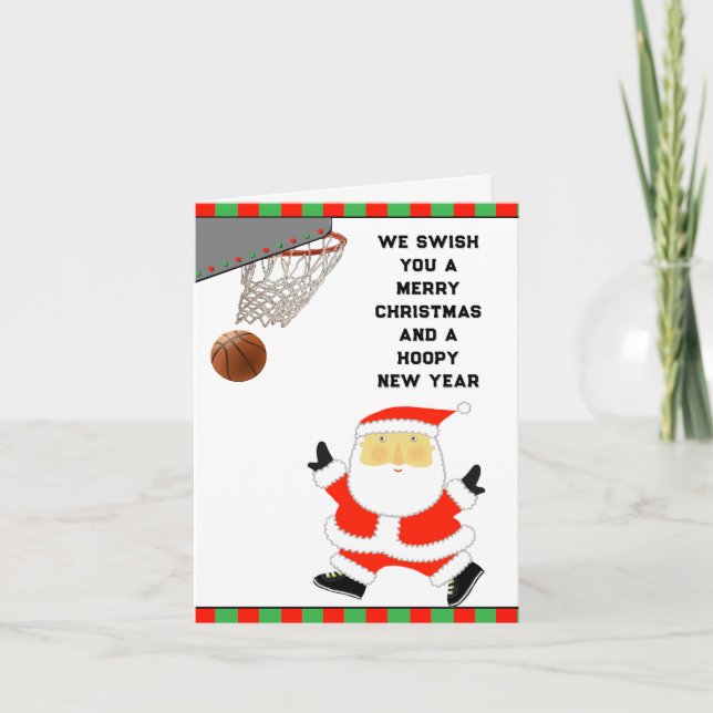Tarjetas de vacaciones de baloncesto (Anverso)