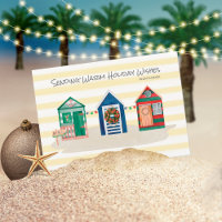Tarjetas de vacaciones de chozas de playa Deseos d