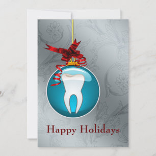 Tarjetas de vacaciones de dentista azules