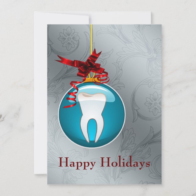 Tarjetas de vacaciones de dentista azules (Anverso)