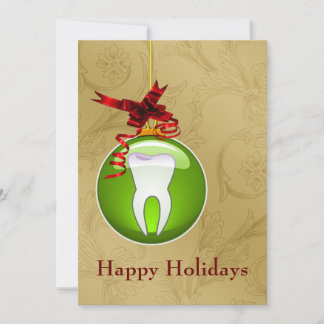 tarjetas de vacaciones de dentista verde