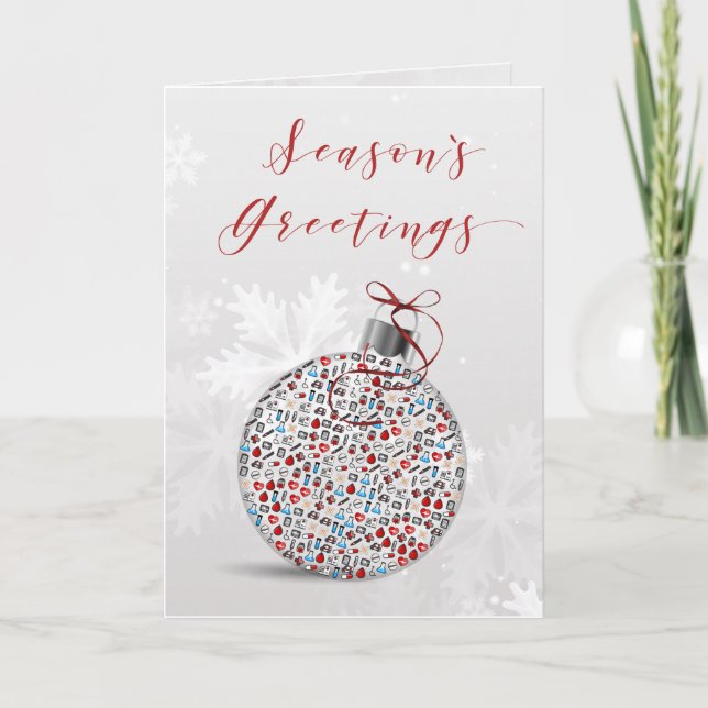 Tarjetas de vacaciones de enfermería para Médica m (Anverso)