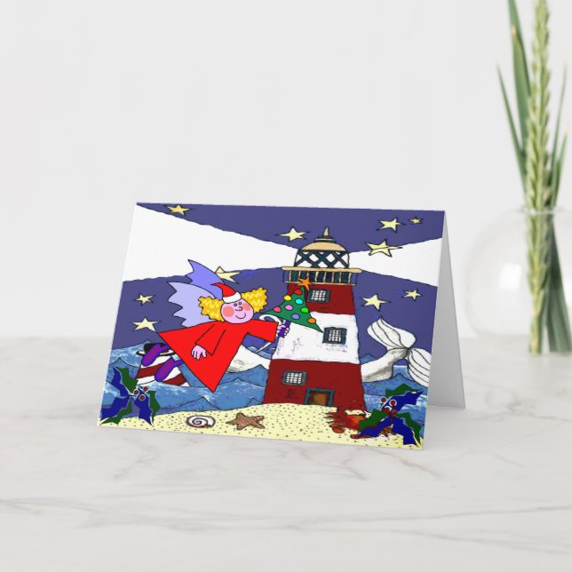 Tarjetas de vacaciones de faro (Anverso)