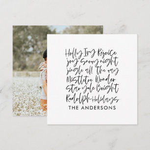 Tarjetas de vacaciones de fotografías con tipograf