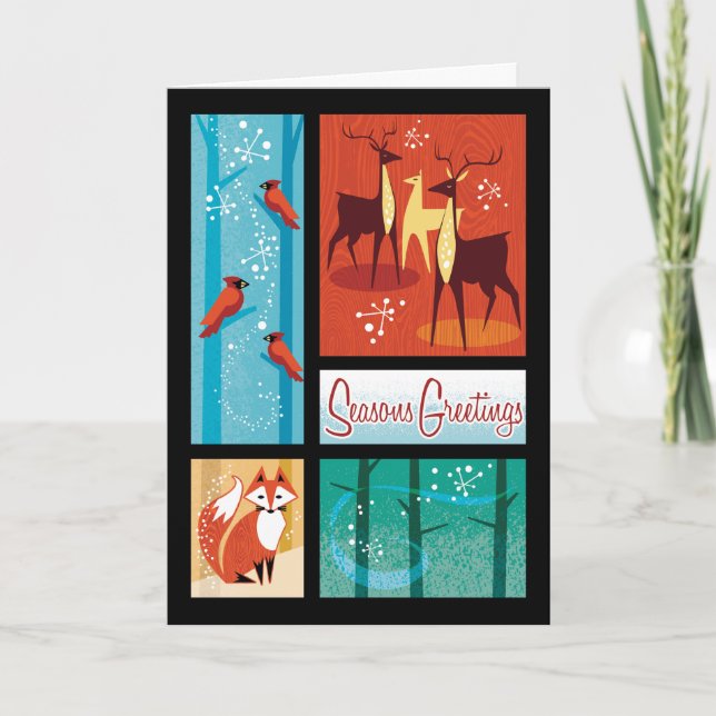 Tarjetas de vacaciones de invierno para vida silve (Anverso)