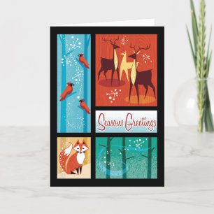 Tarjetas de vacaciones de invierno para vida silve