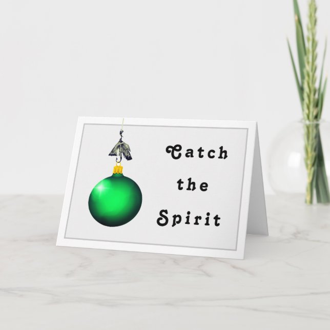 Tarjetas de vacaciones de los Navidades pesqueros (Anverso)