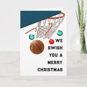 Tarjetas de vacaciones de Navidades de baloncesto