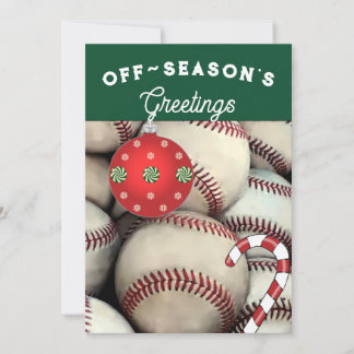 Tarjetas de vacaciones de Navidades de béisbol