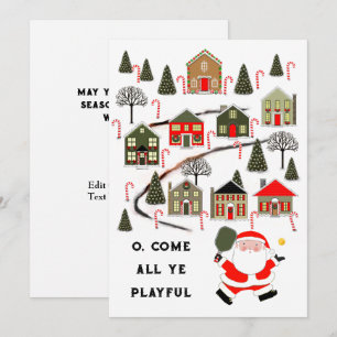 Tarjetas de vacaciones de Navidades de bolas de pó