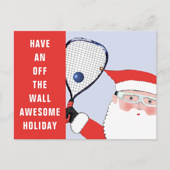 Tarjetas de vacaciones de Navidades de squash (Anverso)