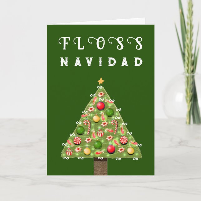 Tarjetas de vacaciones de Navidades dentistas (Anverso)