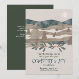 Tarjetas de vacaciones de Olive Green, Blue Nature