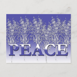 Tarjetas de vacaciones de paz blancas y azules