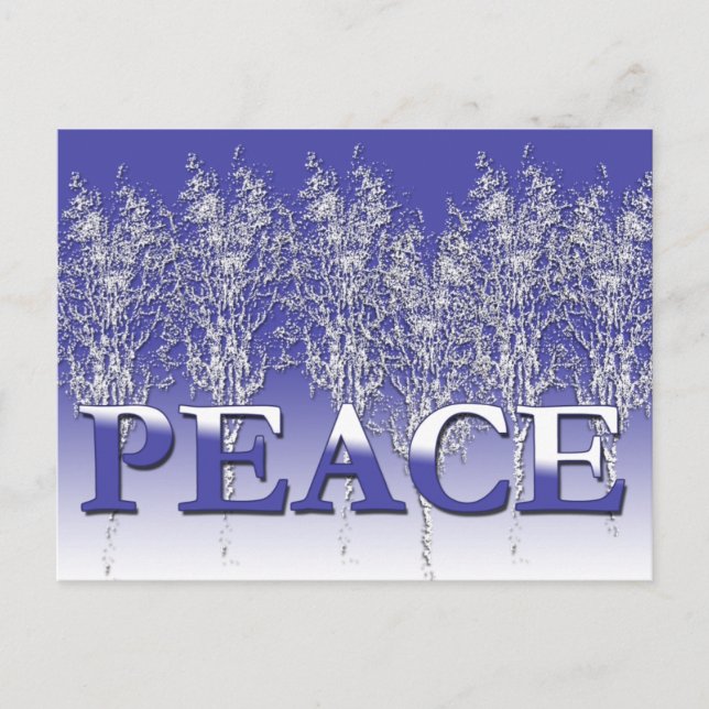 Tarjetas de vacaciones de paz blancas y azules (Anverso)