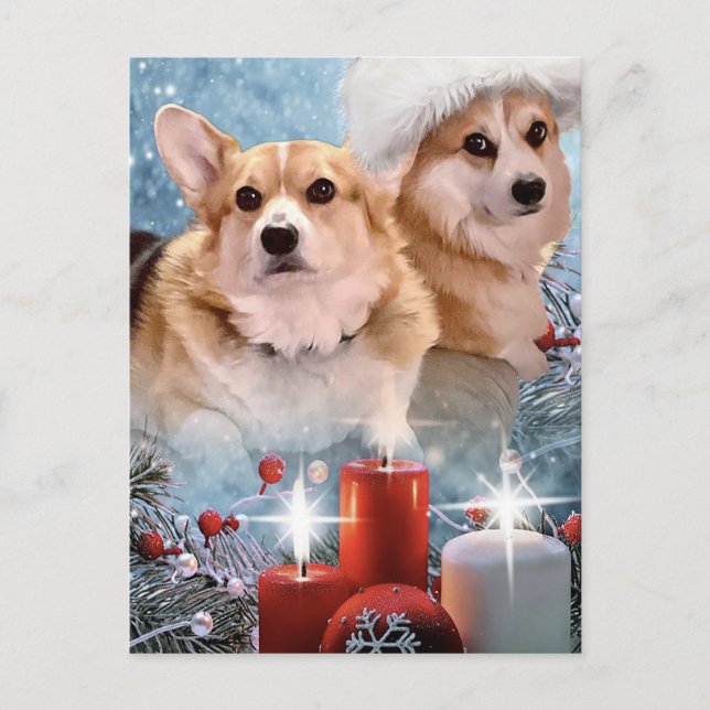 Tarjetas de vacaciones de Pembroke Welsh Corgis (Anverso)