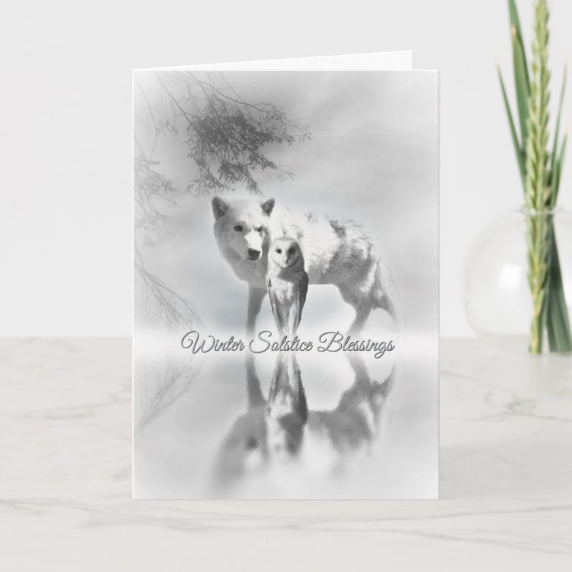 Tarjetas de vacaciones de solsticio de invierno Wo (Anverso)