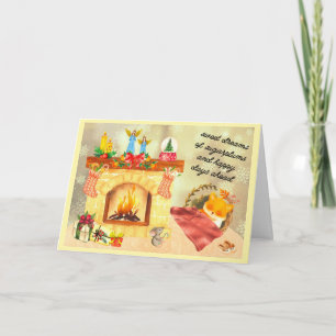 Tarjetas de vacaciones de sueños de ciruela azucar
