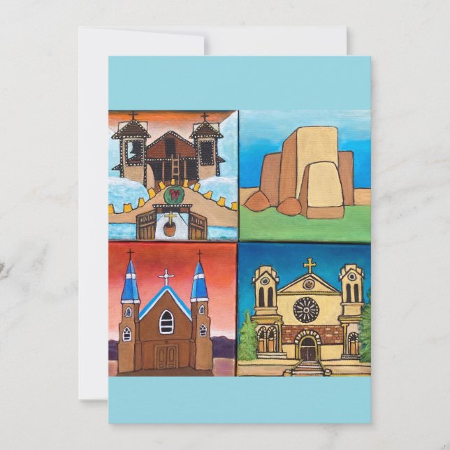 Tarjetas de vacaciones: lugares sagrados de Nuevo  (Anverso)