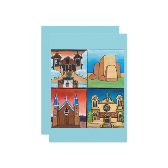 Tarjetas de vacaciones: lugares sagrados de Nuevo  (Anverso/Reverso In Situ)