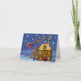 Tarjetas de vacaciones nocturnas de un Navidad