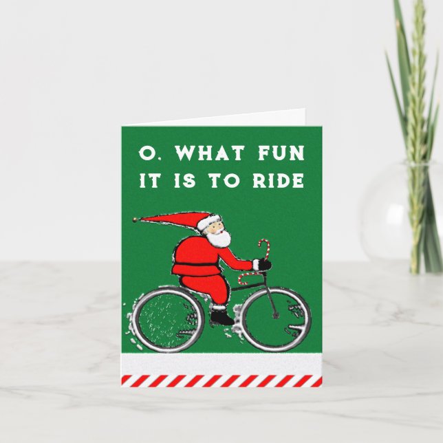 Tarjetas de vacaciones para ciclistas Navidades (Anverso)