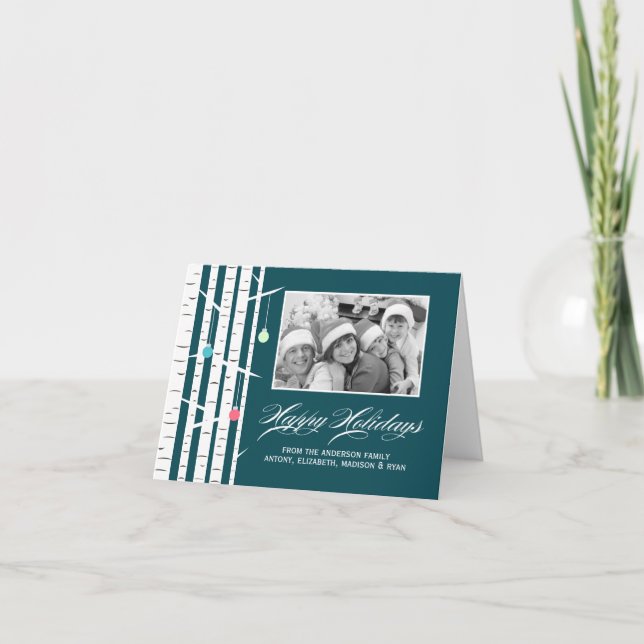 Tarjetas de vacaciones para Navidades de Birch de  (Anverso)