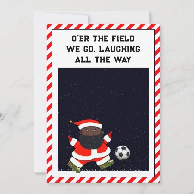 tarjetas de vacaciones para Navidades de fútbol (Anverso)