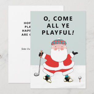 Tarjetas de vacaciones para Navidades de golf