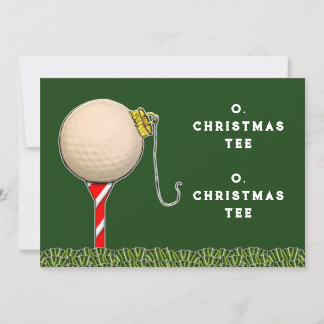 Tarjetas de vacaciones para Navidades de golf (Anverso)