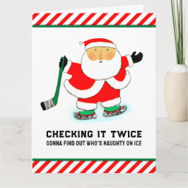 Tarjetas de vacaciones para Navidades de hockey