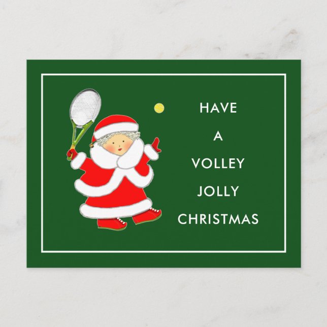 Tarjetas de vacaciones para Navidades de tenis (Anverso)