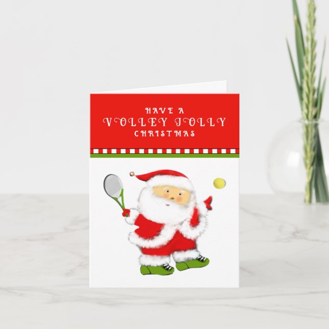 Tarjetas de vacaciones para Navidades de tenis (Anverso)