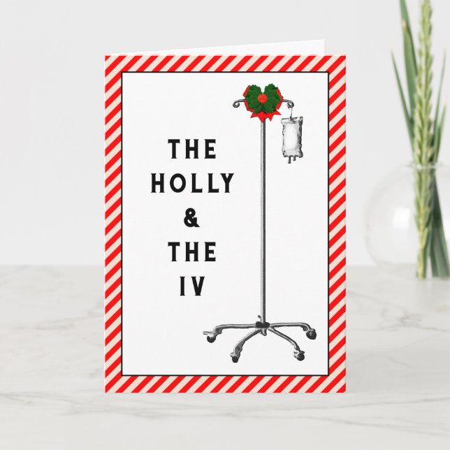 Tarjetas de vacaciones para Navidades médicos (Anverso)