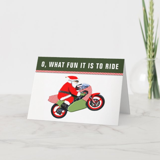 Tarjetas de vacaciones para Navidades Motocross (Anverso)