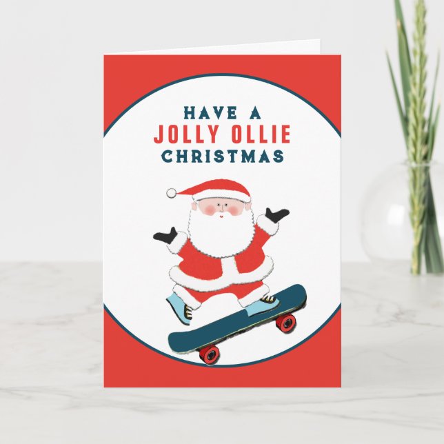 Tarjetas de vacaciones para Navidades Skater 2021 (Anverso)