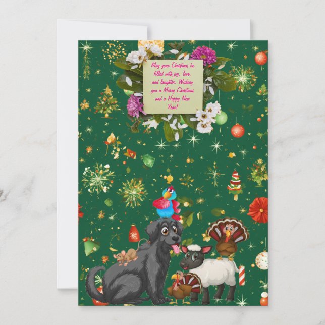 Tarjetas de vacaciones personalizados con diseños  (Anverso)