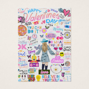 TARJETAS DE VALENTINE, CHICA INTEMPORÁNEO (Envase 