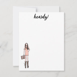 Tarjetas de vaquero de moda ilustracion